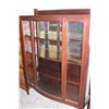 Image 1 : 3 SHELF MAHOGANY BOWED FRONT BOOKCASE