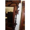 Image 4 : VICTORIAN WALNT PARLOR MIRROR AND UMBRELLA RACK WITH MARBLE AND DRAWER 98" TALL