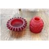 Image 3 : FENTON FAIRY GLASS LAMP - CHERRY GLASS LAMP