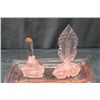 Image 2 : 3 PCS. CZECHOSLOVAKIAN GLASS DRESSER SET