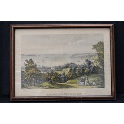 THE NARROWS NEW YORK BAY BY CURRIER & IVES