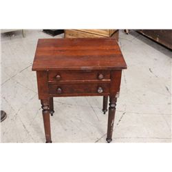 EARLY 2 DRAWER CHERRY STAND