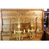Image 1 : PAIR OF GOLD GUILDED WALL SCONCES - MADE IN ITALY