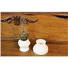 Image 3 : MINIATURE MILK GLASS LAMP