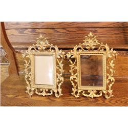 MATCHING PAIR OF BRASS FRAMES