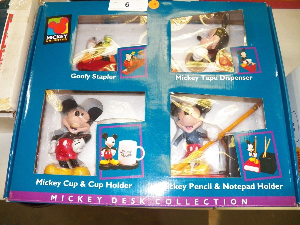 Mickey Mouse Desk CollectionStapler, Tape dispenser, cup & cup holder