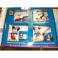 Mickey Mouse Desk Collection-Stapler, Tape dispenser, cup & cup holder,  pencil & notepad holder