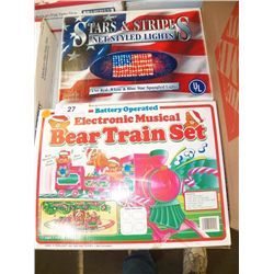 Electronic Musical Bear Train Set With Stars & Stro[es net style lights