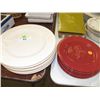 Image 1 : 6- Dinner Plates by Victoria 6- Maroon Salad Plate