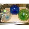 Image 1 : 3- Blown Glass Fishing Floats
