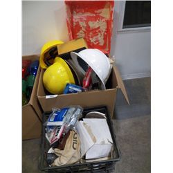 Misc. Lot of Hard Hats & working items