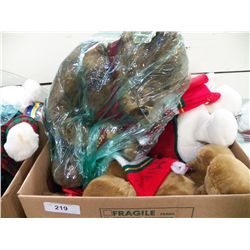 Large Box of Stuffed Animals