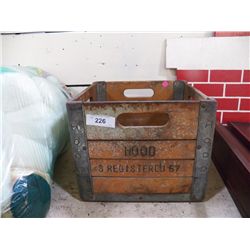 Vintage Milk Wood Crate by Hood