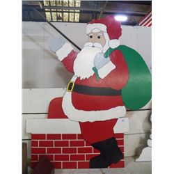 Large Wood Santa Decoration approx 40" x 56"