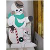 Image 1 : Large Wood Snow Man W/Child Approx. 30" x 42"