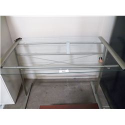 Glass Top Table approx 41" x 25" x H31"