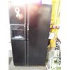 Image 1 : Black GE Side By Side Refrigerator approx 36" x 33" x H 70" works great