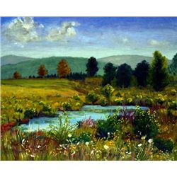 Anne Boysen, Pond at Herrick, Signed Canvas Print