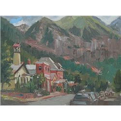 Michele Byrne, Towering Over Telluride, Oil on Linen Panel