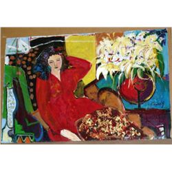 Bracha Guy, Lillian, Signed Oil on Paper