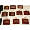 Image 2 : 1980-1981 First Day Issue 22K Gold Replica Stamp W/Postal Stamp; Various Events & People; Lot of 10