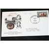 Image 1 : 2004 First Day Issue Postal Stamp W/Envelope and 2004-P Lewis & Clark Keelboat Nickel