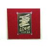 Image 2 : 1985 First Day Issue 22K Gold Replica Stamp W/Postal Stamp; Love Stamp A Message From The Heart