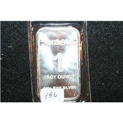 Heraeus Silver Ingot; 999+ Fine Silver 1 Oz.