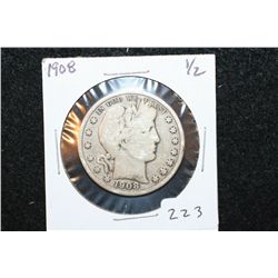 1908 Barber Half Dollar