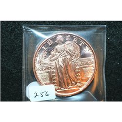 Copper Round; .999 Fine Copper 1 Oz.