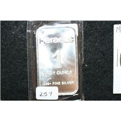 Heraeus Silver Ingot; 999+ Fine Silver 1 Oz.