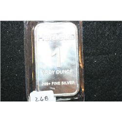 Heraeus Silver Ingot; 999+ Fine Silver 1 Oz.