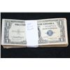 Image 1 : US Silver Certificate $1; Blue Seal, Various Dates & Conditions; Some Star Notes, Lot of 100