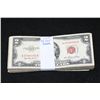 Image 1 : United States Note $2; Red Seal, Various Dates & Conditions; Lot of 100
