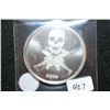 Image 1 : 2009 Skull/Machine Guns Silver Round; 999 Fine Silver 1 Oz.