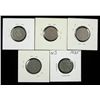Image 2 : 4 V Nickels & 1 Buffalo Nickel 1883-1900