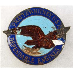 PRATT & WHITNEY ENGINES ENAMELED EMBLEM