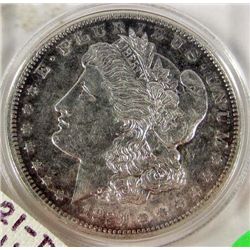 1921-D MORGAN SILVER DOLLAR - AU