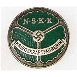 GERMAN NAZI NSKK DRIVER BADGE