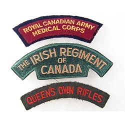 LOT OF 3 CANADIAN MILITARY PATCHES