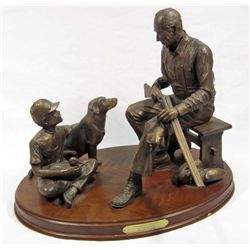 BONDED BRONZE "GRANDPA'S DOUBLE" STATUE BY CODY HOUSTON