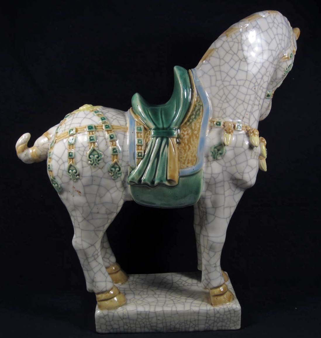 LARGE CERAMIC HORSE STATUE