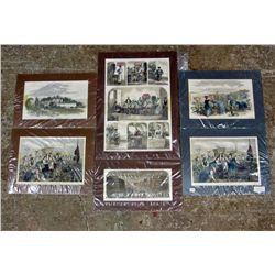 LOT OF 6 VINTAGE LITHOS - MATTED