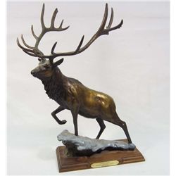 GOLIATH BRONZE ELK STATUE BY SCOTT LENNARD