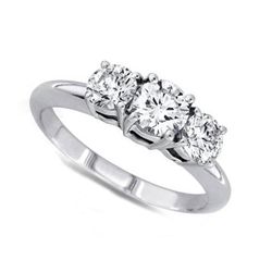 3.00 ctw Round cut Three Stone Diamond Ring, G-H, SI2