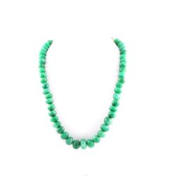 425ctw Natural Emerald Big Round Beads Necklace