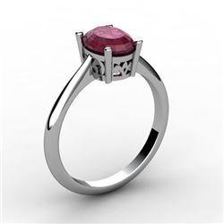 Ruby 1.06 ctw Ring 14kt White Gold