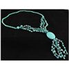 Image 2 : Natural 403.84ctw Turquiose Sterling Silver Necklace