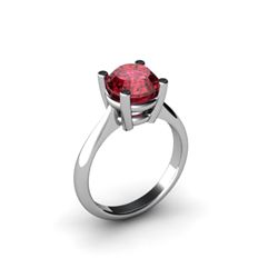 Garnet 1.60ctw Ring 14kt White Gold