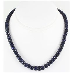 283.66ctw Natural Sapphire Rondelles Necklace